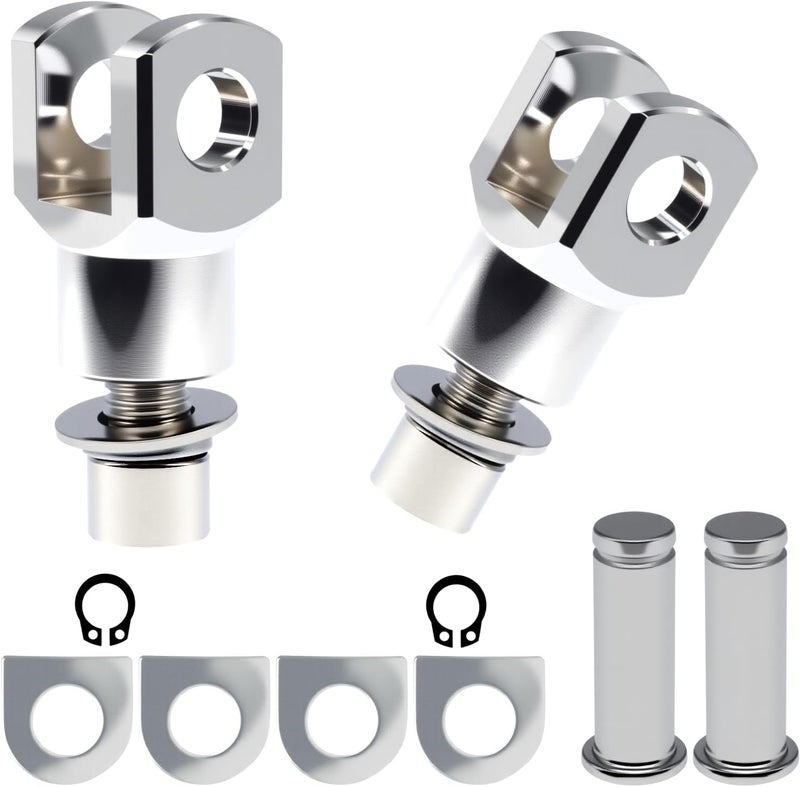 amavoler Motorcycle Foot Pegs Mount Supports Footrest Mounting Clevis Hardware Kit for Softail FXST Low Rider Sport Glide Dyna FXR FX(chrome) - Image 1